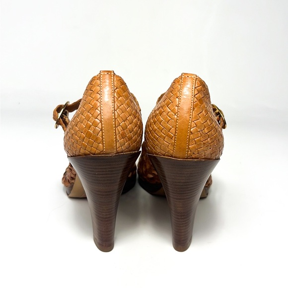 BCBGMAXAZRIA Peek Toe Brown Heels - Picture 4 of 7
